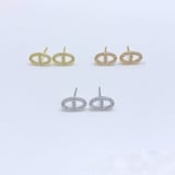 New Diamond-Set Stud Earrings Fashion Minimalist Earrings