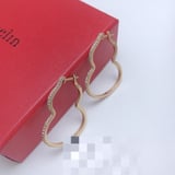 Diamond-Set Cross-border Earrings Fashion Versatile high quality jewelryVAN CLEEF