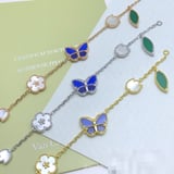 26 New Blue Bracelet LUCKY Floral Bracelet Versatile
