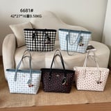 Coach bag 6681 # with pendant lining, hardware, packaging, tag, lining, washed label full set with logo. High elastic fabric for a thick feel