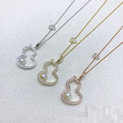 New Diamond-Set Pearl Pendant Necklace Fashion Minimalist Choker Necklace Factory Direct