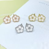 Silver Jewelry Earrings Floral Stud Earrings European Style Best Seller Earrings Gold