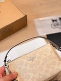 Cowhide version Coach Teri Mahjong Glacier White Color Scheme + Classic C Embossed