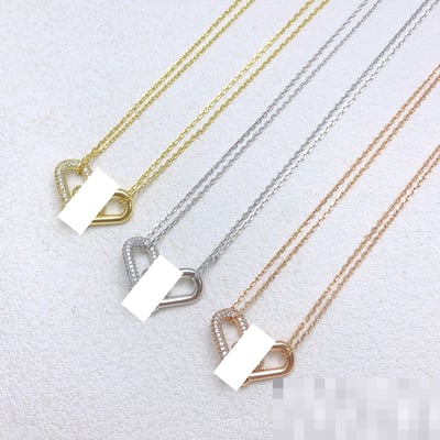 Tiffany Fashion Diamond-Set U Necklace Pendant European Style Choker Necklace