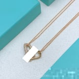 Tiffany Fashion Diamond-Set U Necklace Pendant European Style Choker Necklace