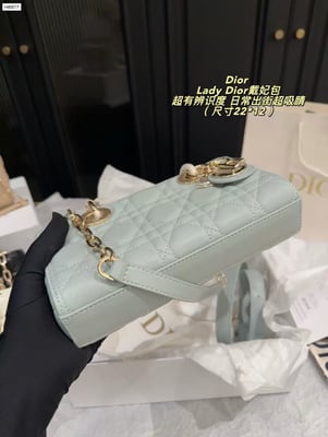 Folding box Dior Classic Lady Dior Dress Bag Soft Sheepskin + Light Gold Metal Chain