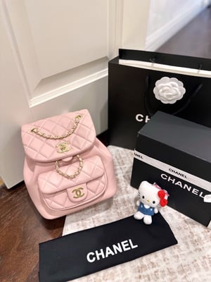 Chanel duma sheepskin backpack with box