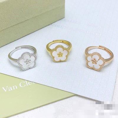 New Floral Ring Minimalist Jewelry New Fashion Versatile Open