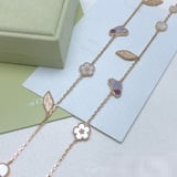 VAN CLEEF 26 15 Floral Necklace Purple Necklace Factory Wholesale Necklace