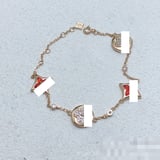 26 New LLV Floral White Diamond-Set Bracelet Floral Bracelet Versatile