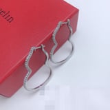 Diamond-Set Cross-border Earrings Fashion Versatile high quality jewelryVAN CLEEF