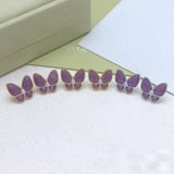 van cleef Purple Stud Earrings Fashion Earrings Jewelry
