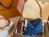 Louis Vuitton Denim Box Bag Small Soft Case with box