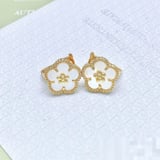 Silver Jewelry Earrings Floral Stud Earrings European Style Best Seller Earrings Gold