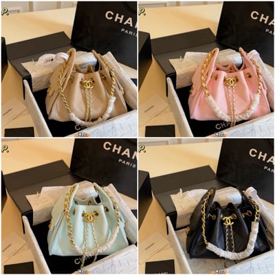 Chanel mini25bag hobo drawstring chain bucket bag with box