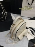 Folding box ChanelChanel 25p mini schoolbag, gold double C screw buckle and chain shoulder strap