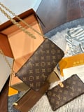 Folding gift box packaging Louis Vuitton/lv2026 new ladies Pochette Félicie removable metal chain bag