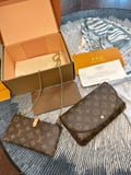 Folding gift box packaging Louis Vuitton/lv2026 new ladies Pochette Félicie removable metal chain bag