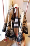 burberry newest knight warhorse double jacquard shawl cloak