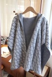 FENDl reversible wool and cashmere blend knit coat cloak Size Unicode
