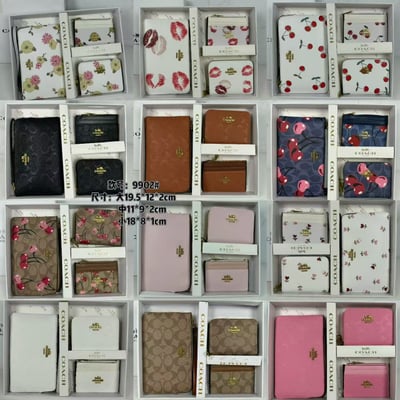 Item: 9902 # coach bag set Size: Large: 19.5 * 12 * 2cm Medium: 11 * 9 * 2cm Small: 11 * 8 * 1cm