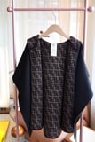 FENDl reversible wool and cashmere blend knit coat cloak Size Unicode