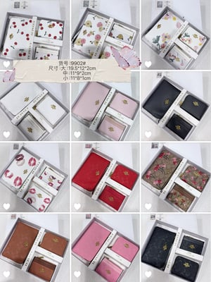 Item: 9902 # Size: Large: 19.5 * 12 * 2cm Medium: 11 * 9 * 2cm Small: 11 * 8 * 1cm coach bag set