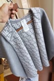 FENDl reversible wool and cashmere blend knit coat cloak Size Unicode