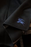 Burberry embroidered hooded checked cloak.