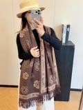 Chanel scarf size: 180-60cm