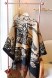 burberry newest knight warhorse double jacquard shawl cloak