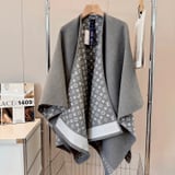 Louis Vuitton reversible wool and cashmere blend knit coat cloak Size Unicode