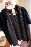 FENDl reversible wool and cashmere blend knit coat cloak Size Unicode
