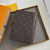 Louis Vuitton cross-border foreign trade original loose-leaf notepad old flower full printed card holder passport holder fashion simple document holder handbag