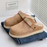 New Sandals Women's Boken Flip Flops Cork Bags Cowhide Cross Border Unisex Plus Size Fleece Snow Boots Velcro UGG