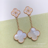 van cleef Floral Earrings Floral Fashion Cross-border Earrings Wholesale ins