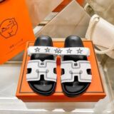 Hermes new multicolor velcro second uncle slippers women outer wear platform sandals flat casual slippers outer wear