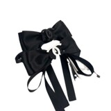 Chanel French Double Elegance Back Headgear Large Smooth Bow Hair Clip Korean Simple Princess Girl