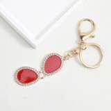Cross-border new variety of crafts diamond-set sailing ship rudder key chain gift temperament car key chain alloy ornament
