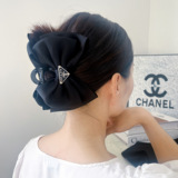celine autumn and winter new bow clip triumphal door hair accessories princess elegant flower buds shark clip back head hair