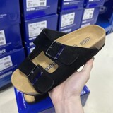 Birken All Cowhide Birken 2025 Summer Vintage Genuine Leather Cork Flat Sandal Unisex Couple Same Line Sandal Slipper