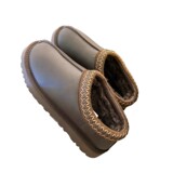 Crazy Horse Folk Style Shallow Tasman Snow Cotton Winter Warm Padded Fleece Thick Sole Flip Flops UGG