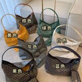 goyard dog tooth hobo armpit bag large capacity zipper mother tote daily commute shoulder handbag