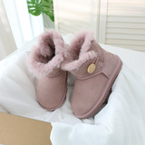 2026 new sheepskin wool one-piece snow boots women genuine leather fleece thickened short sleeve anti-slip northeastern snow cotton shoes UGG