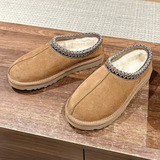 Thick bottom ethnic wind and snow boots wool semi slippers 2026 new winter fur all in one women's shoes Henan Sampo Village UGG