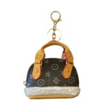 New vintage print light luxury handbag luxury shell bag earphone bag car key bag car charm