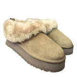 women's winter new tatzler sheepskin fur loafers flip wool non-slip warm high sole snow boots UGG
