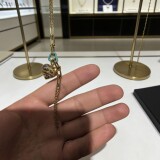 TIffany Titanium Steel 18K Gold Blue Drip Oil Love Horseshoe Bracelet Lady Celebrity Lady Style Fashion Commute All Match