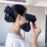 celine autumn and winter new bow clip triumphal door hair accessories princess elegant flower buds shark clip back head hair