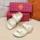 TB Cross-border foreign trade platform velcro sandals summer new all-match open toe strap beach shoes women